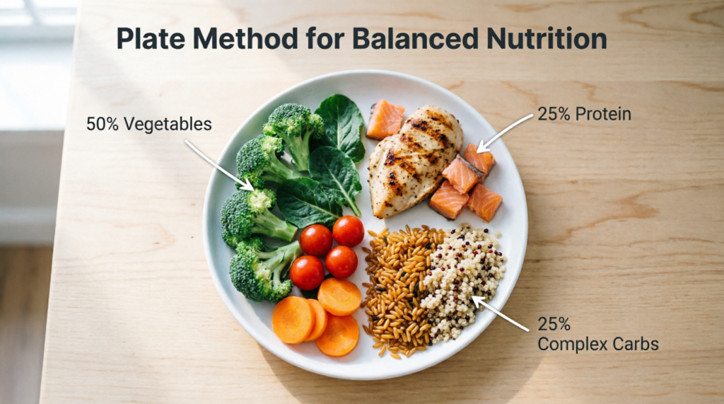 Balanced diet plate 